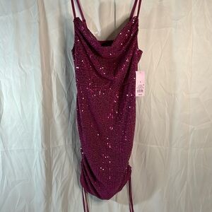Wild Fable Purple Sequin Dress, size S